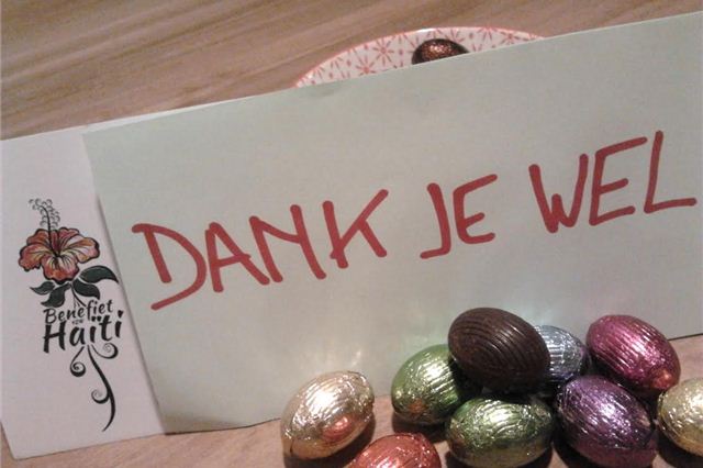 Paaseitjesactie - dankwoordje